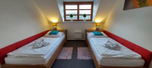 Posteľ alebo postele v izbe v ubytovaní Wellness apartmány Říčky v Orlických horách