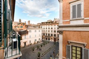 a view of a city street from a building at Guest House Grazioli in Rome