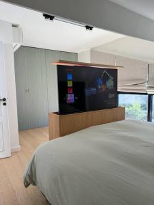 TV a/nebo společenská místnost v ubytování Maison de Luxe à 500m de la gare + 3 fotografie