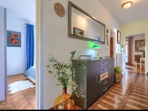 Kuchyň nebo kuchyňský kout v ubytování Villa Palma Karojba