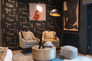 Posezení v ubytování Secret Suites