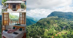 a collage of pictures of a room with a view of a mountain at Breeze Climes Ella in Ella