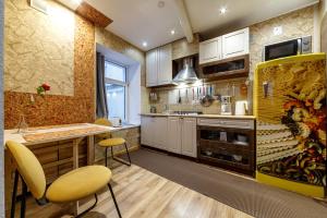 Kuchyň nebo kuchyňský kout v ubytování Daugava rrlux free parking