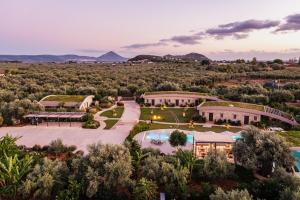 an aerial view of the villas at the resort at Nestor Luxury Villas in Romanu