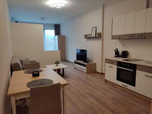 Η κουζίνα ή μικρή κουζίνα στο Pana Green Residence +9 φωτογραφίες