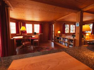 Postel nebo postele na pokoji v ubytování Chratidudel - Ski-in , Ski-out