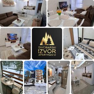 Khu vực ghế ngồi tại Divcibarski Izvor Apartman 12