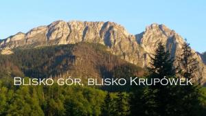 a mountain with the words blisso con blitzo kruitsch w obiekcie Willa Otulina pod Giewontem w Zakopanem