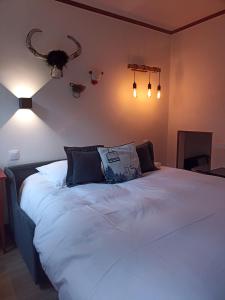 Chalet Appart'Hôtel l'Eau Vive客房内的一张或多张床位