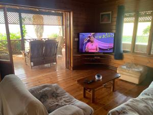 TV o dispositivi per l'intrattenimento presso Tropikal House Facing Ocean