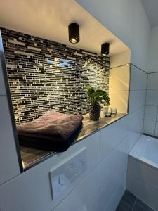 Koupelna v ubytování Ferienwohnung Erfurter Seen - Nöda