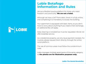 Certifikát, hodnocení, plakát nebo jiný dokument vystavený v ubytování Lobie Botafogo Privilege