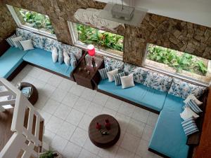 พื้นที่นั่งเล่นของ Casa de Praia Luxo e Conforto