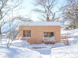 Snow Peak LAND STATION HAKUBA v zimě