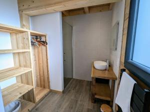 a small bathroom with a toilet and a sink at Chalet grand confort avec sauna et balnéo - Proche stations de ski - FR-1-589-762 in Xonrupt-Longemer +27 photos