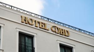 a sign on the side of a building at DBD Hotel Bayraklı in Bayrakli