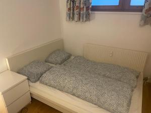 Postel nebo postele na pokoji v ubytování Traunsee Apartment 60 m2