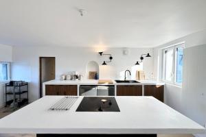 Kuchyň nebo kuchyňský kout v ubytování Magnifique Maison les pieds dans l'eau
