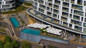 an overhead view of a building with a swimming pool at Bhonsane Executive Suite, Ellipse, Midrand in Midrand