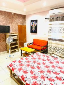 TV a/nebo společenská místnost v ubytování Beautiful luxury room Aci 2000 Hamdallaye
