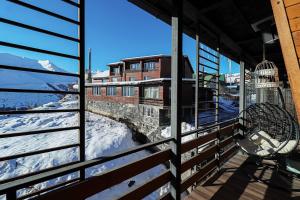 Stylish Studio Apartment with balcony v zimě