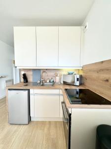 Η κουζίνα ή μικρή κουζίνα στο Studio Cosy neuf Vue Mer Jardin et Terrasse