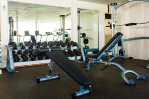 Fitness centrum a/nebo fitness zařízení v ubytování C Hotel