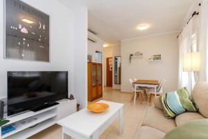 罗列特海岸Apartamento Jesma的配有大屏幕平板电视的客厅