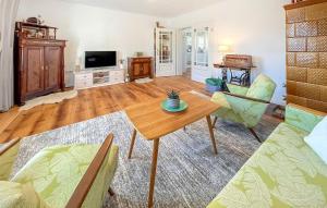 Televisyen dan/atau pusat hiburan di Ferienhaus Reetzowusedom