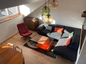 Posezení v ubytování Grand T1 familial, vidéoprojecteur et superbe vue !