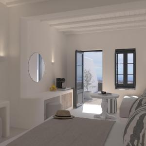 Χώρος καθιστικού στο Carpe Diem Santorini