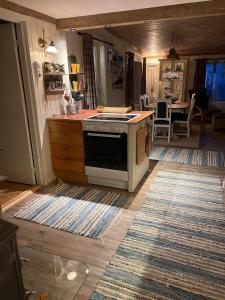 Kuchyň nebo kuchyňský kout v ubytování Paradis i Brenna, Lofoten