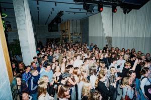 a large group of people standing in a crowd at Nordhus Guest Apartments in Copenhagen