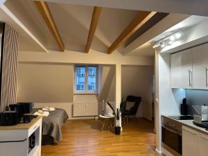 TV/trung tâm giải trí tại bella casa - Business&Family, 100m vom Konzerteingang Schloß, Parkplatz, SmartTV, Netflix, Waschmaschine, 24h Checkin, 46qm, AP 16