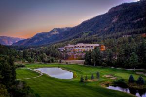 a view of a golf course with a resort at Tamarron Lodge Suite 417-416 in Durango