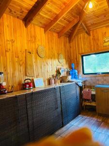 TV a/nebo společenská místnost v ubytování Casa del bosque