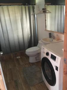 Koupelna v ubytování Casa del bosque