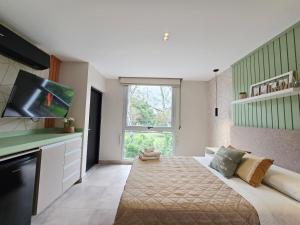 TV a/nebo společenská místnost v ubytování Hermoso dpto con vista al parque