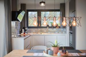 Kuchyň nebo kuchyňský kout v ubytování Ferienhaus Backsteinquartier C Putbus