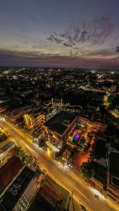 an overhead view of a city at night at Angkor Mansion & Residence in Siem Reap