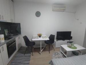 Televiisor ja/või meelelahutuskeskus majutusasutuses Una Studio Apartman