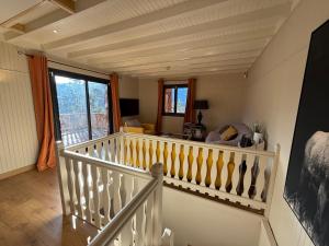 Balkón nebo terasa v ubytování Chalet avec Spa Magnifique vue