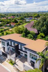an aerial view of a house at White Chocolate Pool Villa Pattaya in Ban Huai Yai