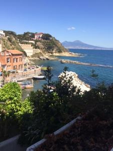 a view of a body of water with houses at Dante Square in Naples