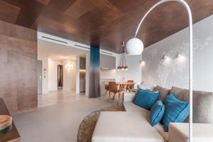 Istumisnurk majutusasutuses EMA House Hotel Suites