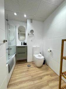 un bagno con wc, lavandino e doccia di Triana Confort Sevilla a Siviglia