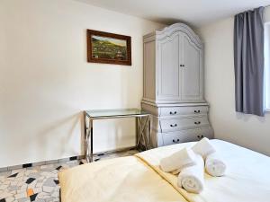 Posteľ alebo postele v izbe v ubytovaní Apartmány Klatovská
