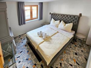 Posteľ alebo postele v izbe v ubytovaní Apartmány Klatovská