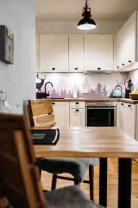 Η κουζίνα ή μικρή κουζίνα στο Schwarzwald Apartment mit Balkon-Garage-Aufzug