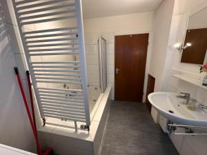 Koupelna v ubytování Apartment Ruhepause I Ruhig & Zentrumsnah + 16 fotografií